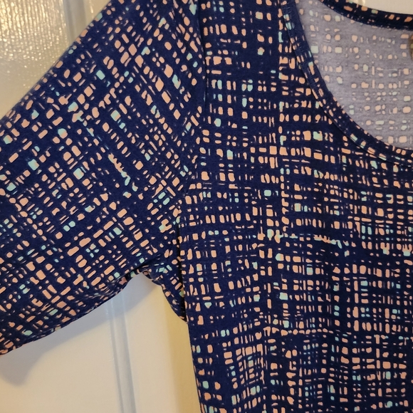 LulaRoe Blue Patterned Dress - Picture 3 of 5